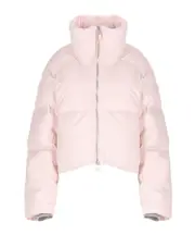 High-collar long-sleeved down jacket M pink quartz