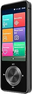 Blelsa Language Translator Device Portable Voice Preter in 137 Languages Real-Time 2-Way Voice Translator Support Recording Text Translate Photo Translating Chinese/English/Japanese/Korean Grey