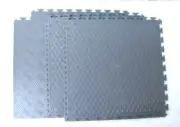 Pack of 4 Garage Flooring Diamond Flex Nitro Tiles Dark Grey Plate Pattern