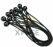 9” Black Ball BUNGEE Cord Tarp Bungee Tie Down Strap