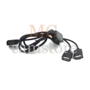 D-Tap to Two USB 5V 2A DC Battery Power Adapter Cable for Camera Phone Charger