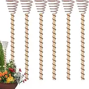 Electroculture Plant Stakes - Durable Pine Wood Electric Plant Stakes | Clockwise Winding Design Long Electro Culture | High Yield Electro for Stronger Overall Growth
