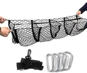 Storage Net Pocket Car Trunk Net Bag Rear Cargo Net Storage Organizer 39x12in for Car Truck Pickup SUV