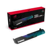 ASUS ROG-WINGWALL-HOLDER Graphics Card Holder Supports All ATX Size Chassis, Eliminate Sag, Tough Aluminium Alloy, Swappable Acrylic Plate, Aura Sync