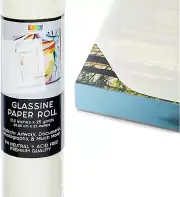 Glassine Paper Roll for Artwork, Transparent Paper Protection for Drawings, Craf