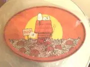 Disney Snoopy Pottery Barn Peanuts Holiday platter party plate gift tray dog kid