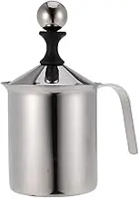 KICHOUSE Manual Milk Frother Stainless Steel Double Mesh Design for Creamy Froth Lightweight Handheld Milk Foamer for Lattes and Cappuccinos Easy to Clean and Control