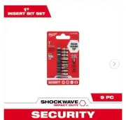 Milwaukee SHOCKWAVE Impact Duty Security Screw Driver Bit Set, 9-Pc, 48-32-4620