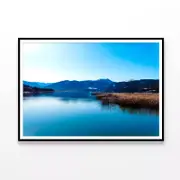 Lake with Sky & Mountains Print 100% Australian Made 120x90cm (Poster)