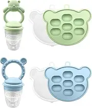 Baby Food Feeder | Food Feeder Pacifier | Ice Cup Mold Design Teething Relief Toy Dishwasher Safe Teeth Grinding Tool for Banana