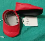 Bright Red Vinyl Shoes, Black Soles for 18" Thick Body Doll AGSH133