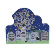 Cat's Meow Village Witches Graveyard Halloween Stones Crows Casper