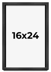 16x24 Shadow Box Frame Grey Charcoal Black | 0.875 Inches Deep | Solid Wood Shad