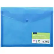 J.Burrows A4 Recycled Button Document Wallet Blue