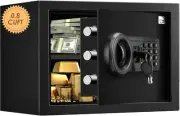 Tenamic Safe Box 0.8 Cuft Fireproof Waterproof Home Safe, cuft, black