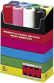 Uni-Ball Posca PC17K Broad Chisel Tip Paint Marker 8-Pieces