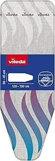 Vileda Total Reflect Ironing Board Cover, Fabric, Grey, 120–130 x 38-45 cm