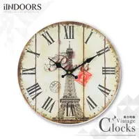 在飛比找蝦皮商城優惠-英倫家居 現貨 仿舊復古時鐘 浪漫巴黎 靜音機芯 掛鐘 壁鐘
