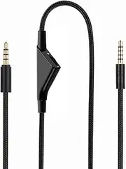weishan G Pro X Cable, Detachable Gaming Headset Cord Replacement for Logitech G Pro, G433, G233 Headsets, 3.5mm(1/8") Nylon Braided Aux Wire with Volume Controller, 6ft