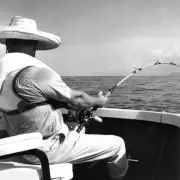 An Angler Doing Marlin Fishing In Panama 1970 Old Fishing Photo