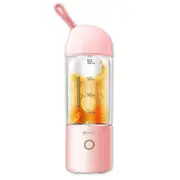 Sansai 400ml 22.5cm Portable Micro USB Rechargeable To-Go Glass Blender Pink