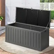 Livsip Outdoor Storage Box Bench 490L Cabinet Container Garden Deck Tool Grey