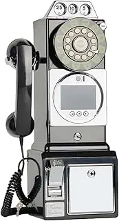 1080p Video Guestbook Wedding Phone, 32G SD Card Customized Video Audio Guestbook with Camera Recording, Antique Phone Ornaments, Record Personalized Audio and Video Messages,Black
