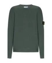Compass-badge cotton jumper XXXL moss green
