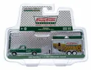 1:64 GreenLight HITCH & TOW 4 KRISPY KREME 1968 Chevrolet C10 & Trailer NIP