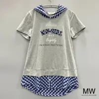 在飛比找momo購物網優惠-【MAGIQUE WARDROBE】假兩件連帽貼布拼接格紋短