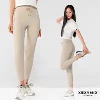 在飛比找蝦皮商城優惠-XEXYMIX 寬腰綁帶設計慢跑緊身褲 XWFLG04H3 