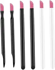 Healeved 6pcs Ceramic Stick Pen Nail Cuticle Remover Trimmer Files Manicure Pen Nail Art Cuticle Remover Buffing Polish Corrector