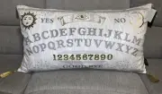 Pillow Cynthia Rowley Halloween White Ouija Board Feather Luxury 17 x 30 NWT
