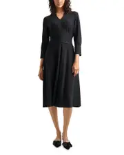 Misook Sparkle Stretch Woven Midi Dress