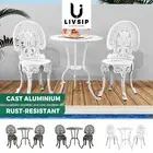 Livsip Outdoor Dining Chairs Setting Bistro Set Patio Garden Furniture 3 Piece