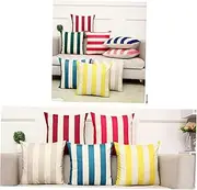 NOLITOY 1Pc Dark Blue Striped Throw Pillow Case Cover Sofa Cushion Cover for Living Room Decor and Practical No Pillow Insert Included