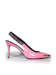 Pink Vegan Patent Leather Point Toe Heels