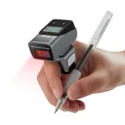 2D Bluetooth Ring Barcode Scanner with Screen, Mini Wearable Wireless Finger ...