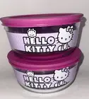 NEW Hello Kitty Pyrex 4-Cup Round Glass Food Storage Container with Pink Lid