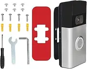 Doorbell Camera Mount - Aluminum Alloy Doorbell Adjustable Bracket | Stable Mounting Bracket, Not Block Sensor Holder, Ring No-Drill Mount for Door, House, Rental, Workplace