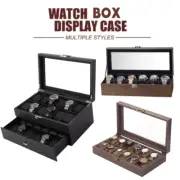 6/12/24 Grids Jewelry Watch Box Display Case Storage Holder Organizer Gift