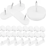 SEWACC 1 Set Double Head Pins and Round Pins for Furniture Round Bed Glide Nails Easy Installation Chair Feet Pads for Furniture