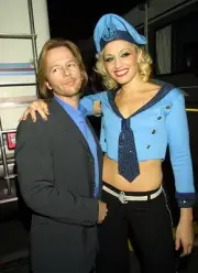 David Spade and Gwen Stefani backstage 1990s Historic Old Photo