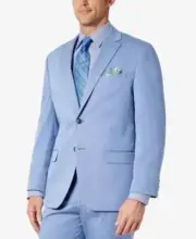 NEW Sean John Men's Classic-Fi t Suit Jacket $360. Two Button Light Blue 38R