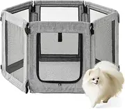 Iris Ohyama AOPS-6P Washable Folding Pet Circle, Gray