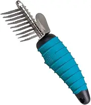 Master Grooming Tools Ergonomic Dematting Tools — Molded Tools for Grooming Dogs - 9-Blade Comb, 6⅞"