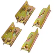 4 Pack Heavy Duty Non-Mortise Bracket Fastener Bed Rail Brackets Bed Buckle Lock