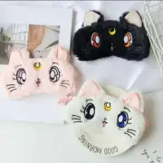 Cute Sailor Moon Luna Cat Artemis Plush Travel Mask Eye Cover Sleeping Blindfold