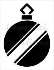 CHRISTMAS BALL ORNAMENT B5 Large Bauble 8.5 x 11 Xmas Stencil Plastic Sheet S220