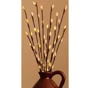 5 Sets of LED Light Bunch Stem - Warm White BATTERY fairy lights - 50cm high 20 bulbs/petals